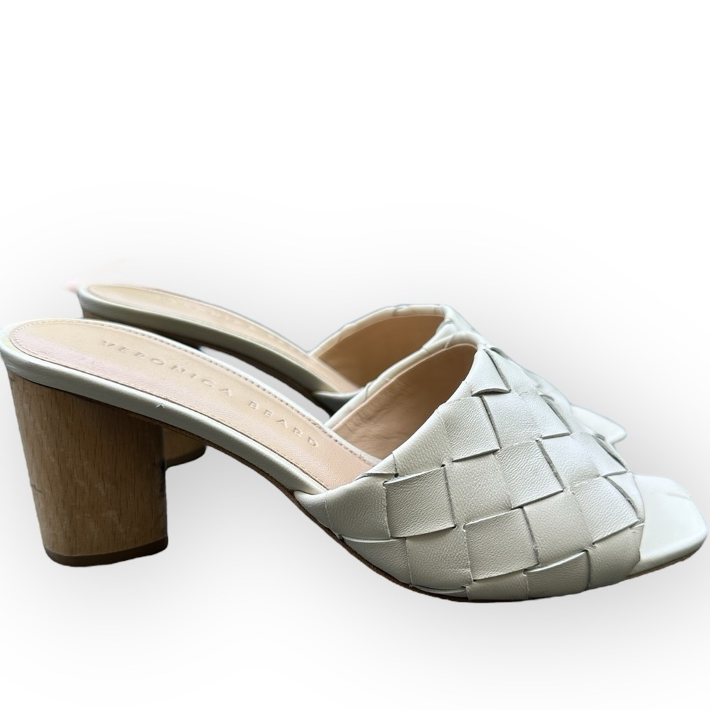 Veronica Beard Heeled Sandals Bone Color